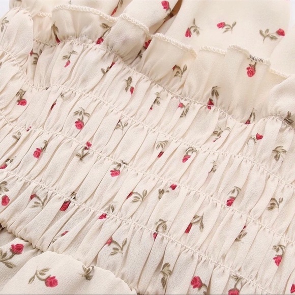 Rosie Summer Mini Dress, Lux Lined Mini In Petal Print, Fit & Flare Flowy Dress - Picture 13 of 16